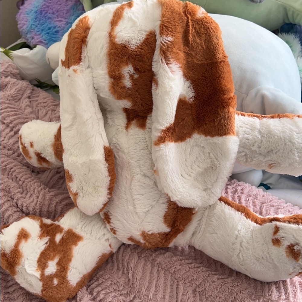 Minky stuffed bunny